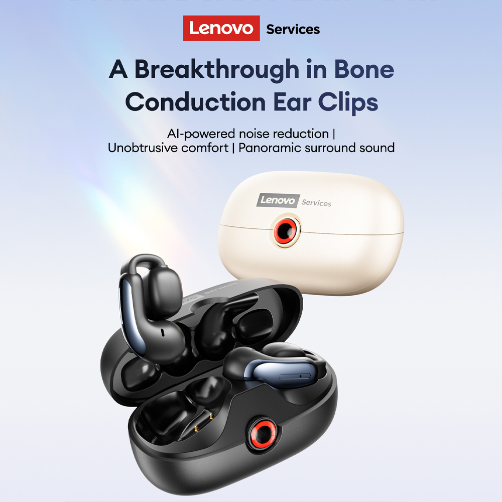 Outdoor Sport Games - Lenovo LES-108 Earphone TWS Konduksi Tulang
