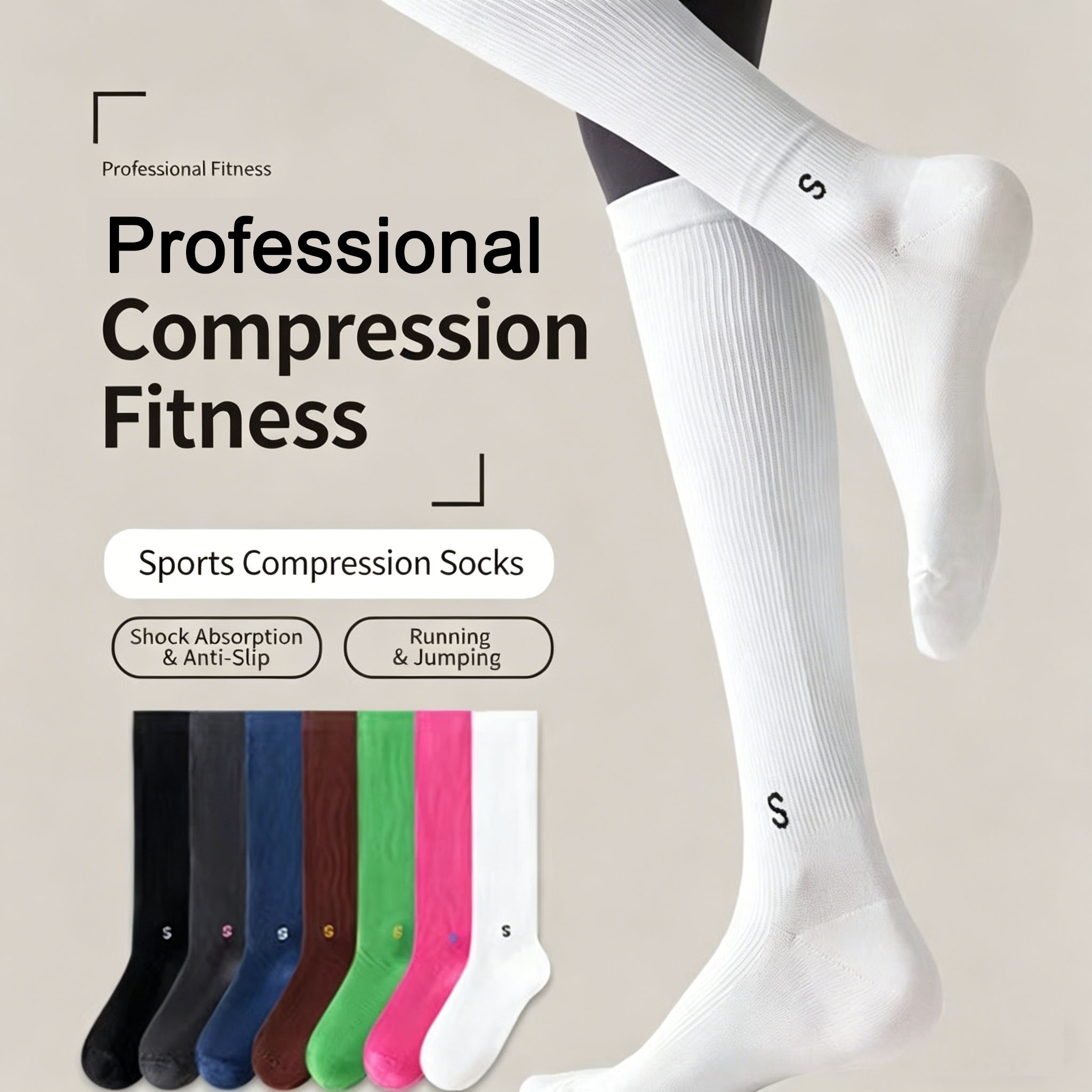 Speed Skipping Rope - Kaos Kaki Kompresi Olahraga Profesional untuk