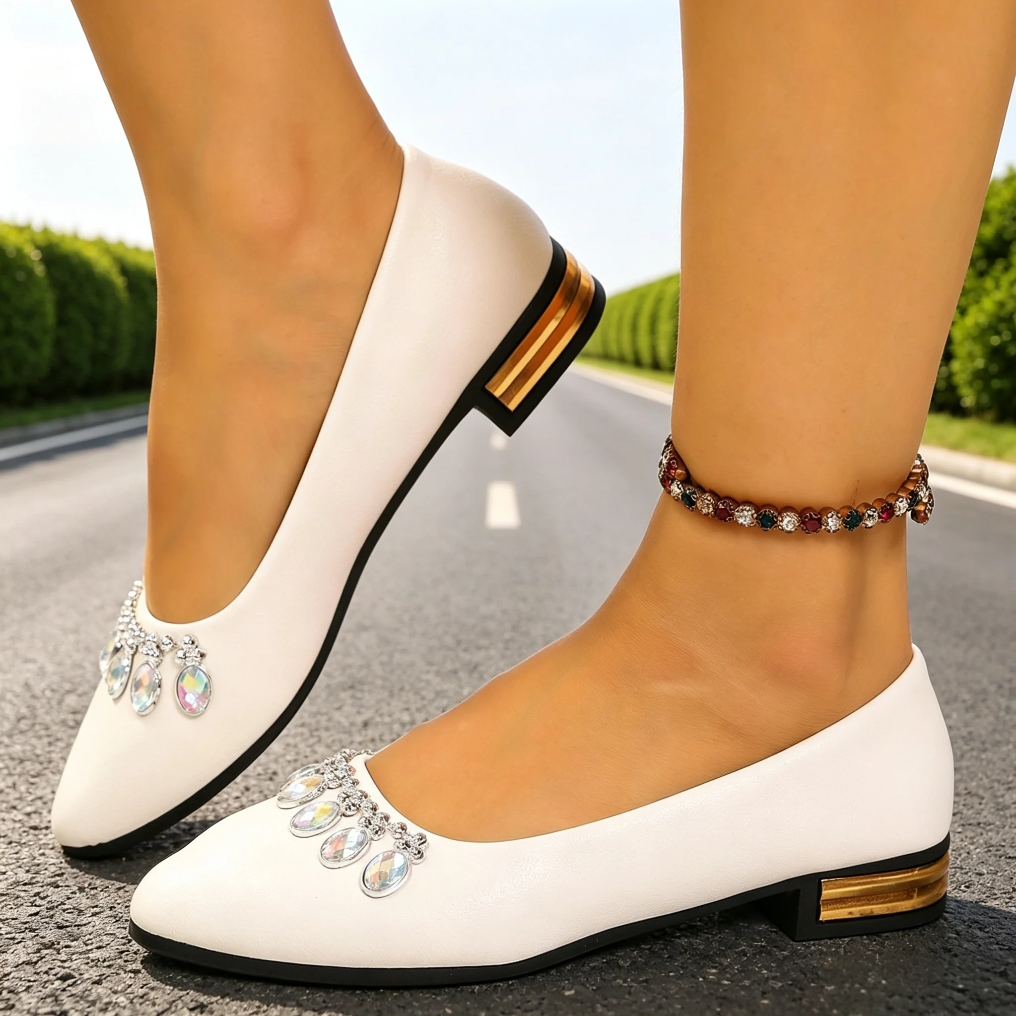 Outdoor Sports Shoes - Sepatu Balet Wanita Model Pointed Toe,