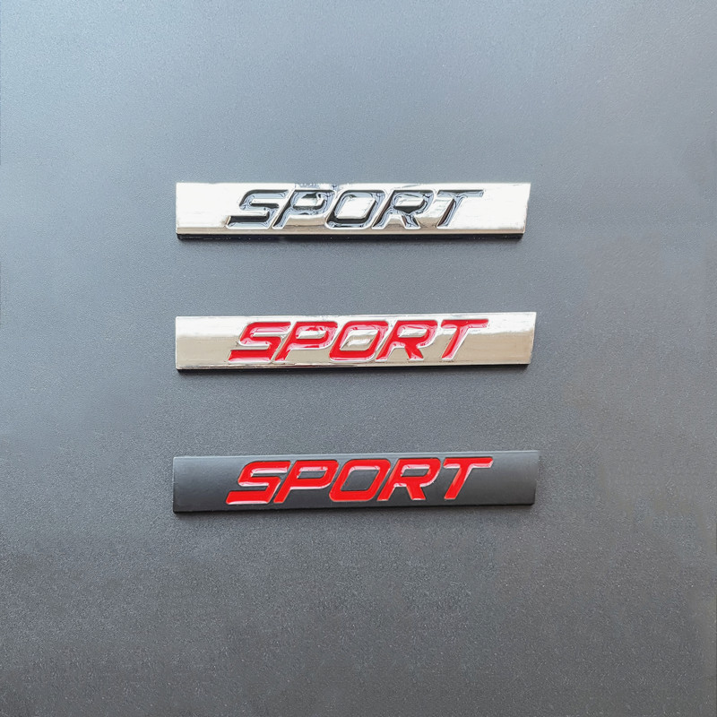 Logo 3D Logam Hitam Krom, Embl - Outdoor Sport Logo ulasan dan harga
