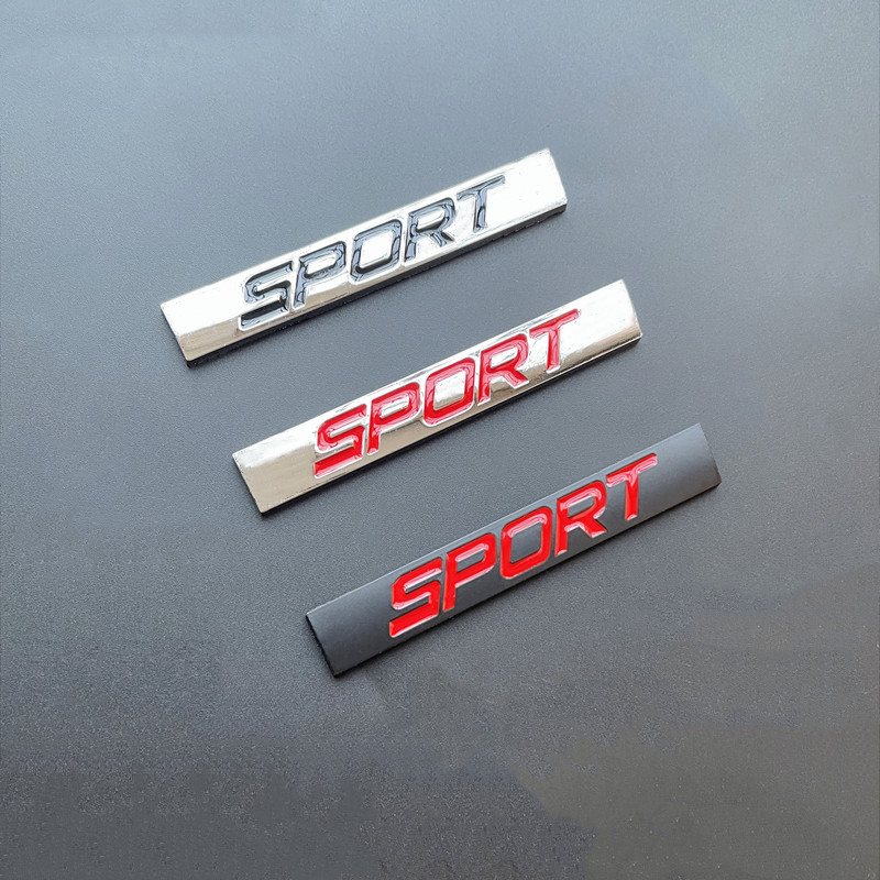 Logo 3D Logam Hitam Krom, Embl - Outdoor Sport Logo ulasan dan harga
