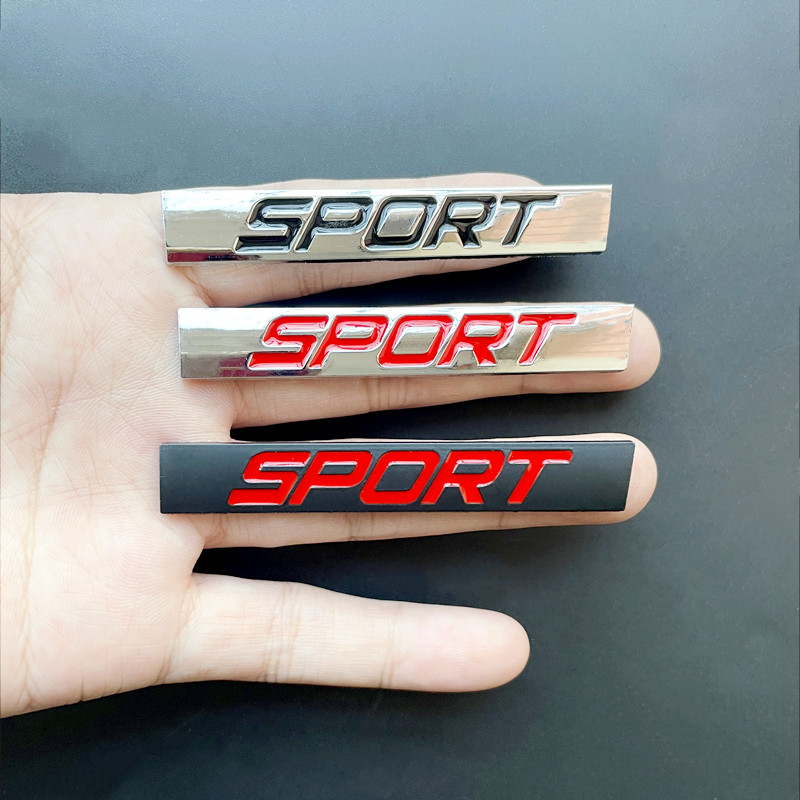 Logo 3D Logam Hitam Krom, Embl - Outdoor Sport Logo ulasan dan harga