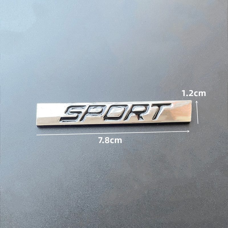 Logo 3D Logam Hitam Krom, Embl - Outdoor Sport Logo ulasan dan harga