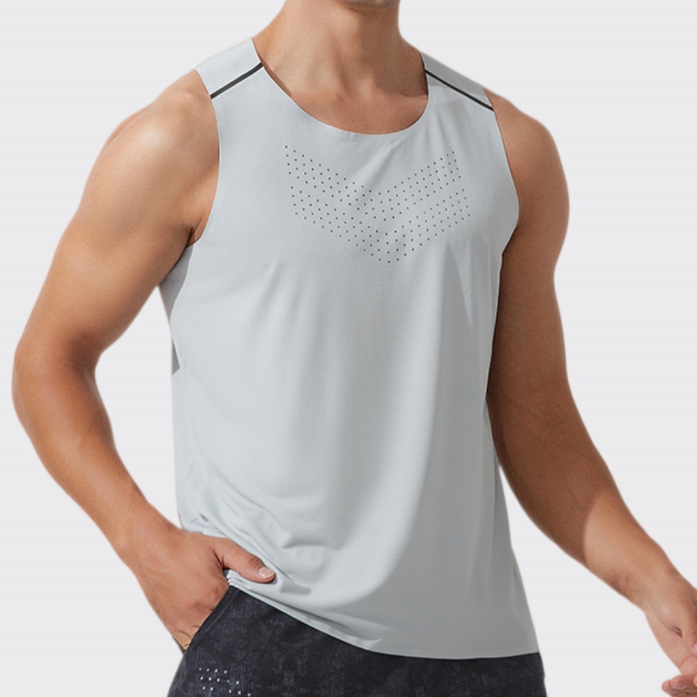 Rompi Gym Pria Kaus Tanpa Leng - Outdoor Sport Logo ulasan dan harga