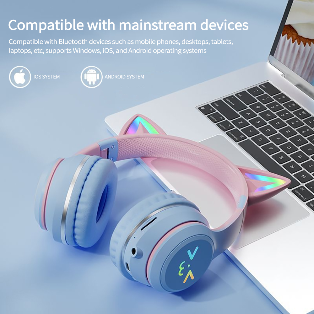 Headphone nirkabel RGB, Earpho - Outdoor Sport Activities For Kids ulasan dan harga